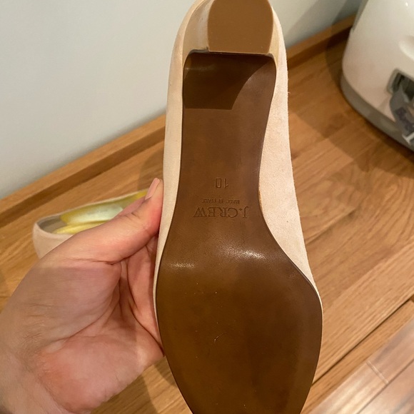 Never worn ladies J Crew suede and pattern leather high heels - Picture 3 of 4